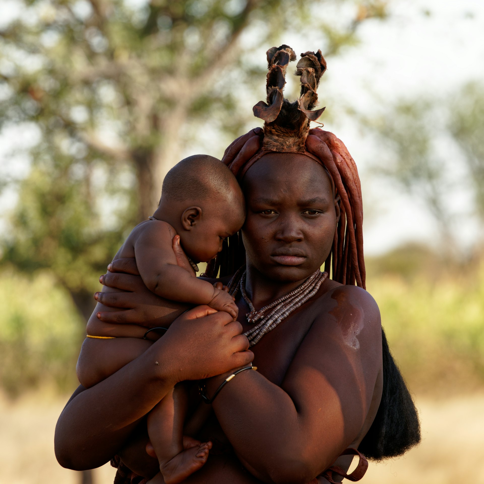 Namibian Himba mother and child